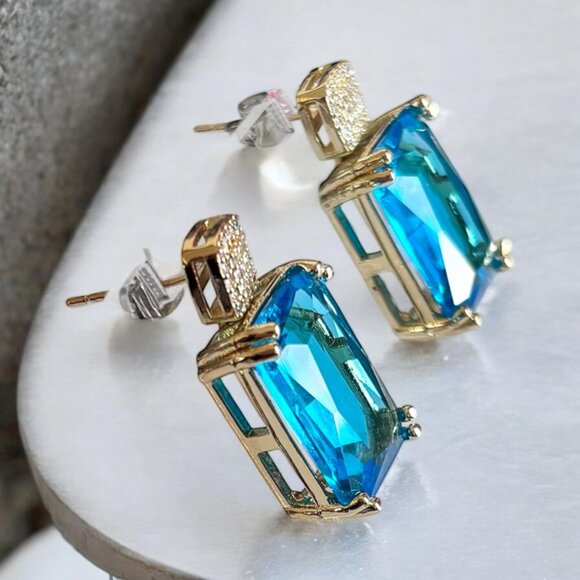 Blue Princess Drop Earring - Picture 6 of 6
